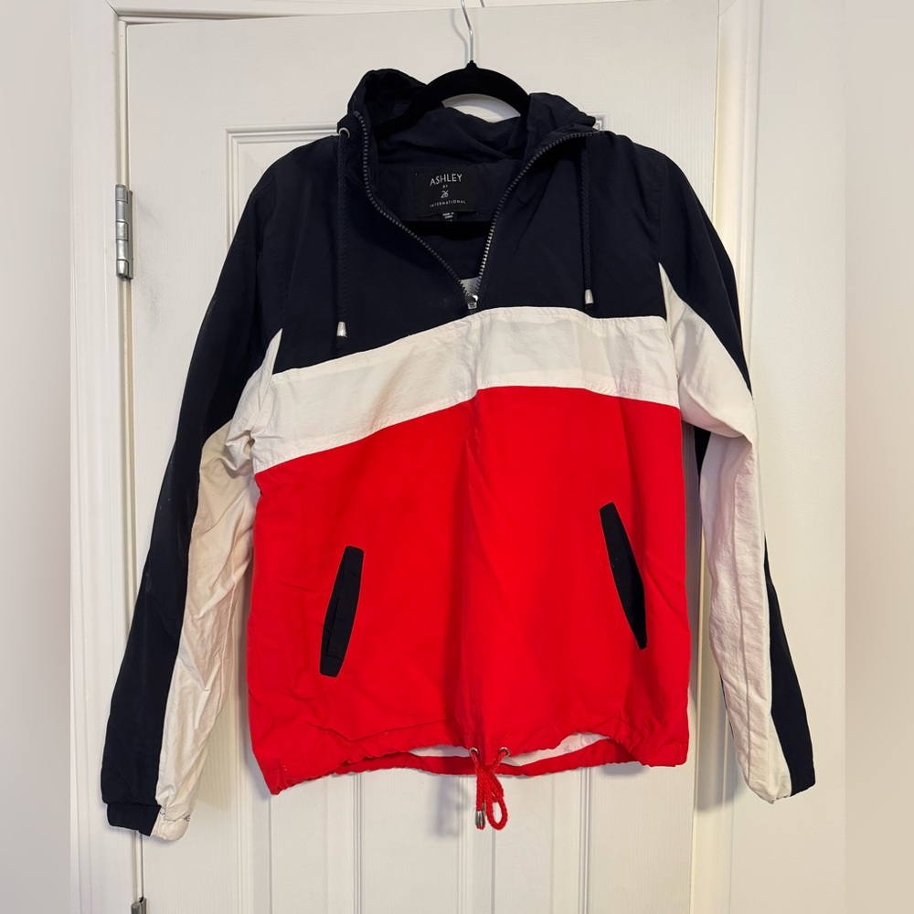 Ashley By 26 International Windbreaker Jacket - Red, White, and Blue